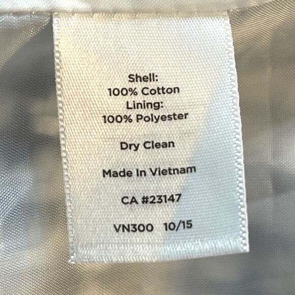 Talbots Women's Navy & White Patterned Blazer Size 20W 100% Cotton Classic - Picture 7 of 8